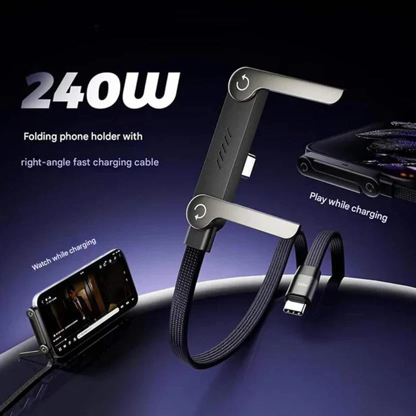 2-IN-1 CHARGING CABLE & FOLDABLE PHONE STAND