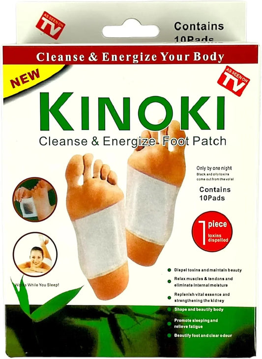 KINOKI DETOX FOOT PADS – 10 PACK PAIN RELIEF PATCHES