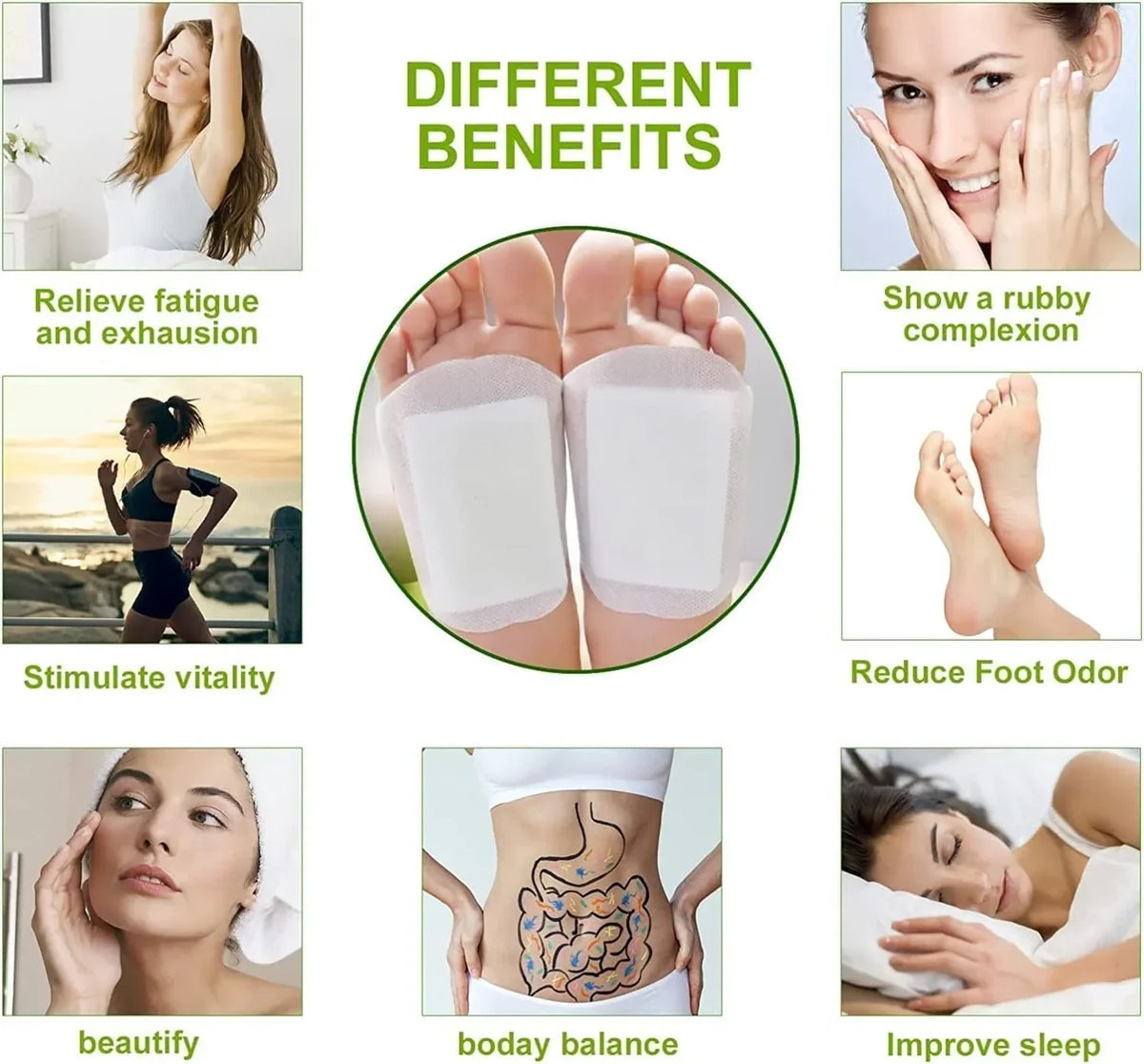 KINOKI DETOX FOOT PADS – 10 PACK PAIN RELIEF PATCHES