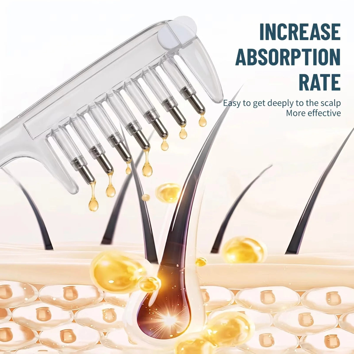 2-in-1 Hair Oil Applicator Comb with Roller Ball – Large Capacity Scalp Massager for Faster & Mess-Free Hair Oiling (Deals)